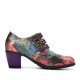 Women Retro Floral Printing Leather Comfy Hook Loop Round Toe Soft Chunky Heels Women Retro Floral Printing Leather Comfy Hook Loop Round Toe Soft Chunky Heels